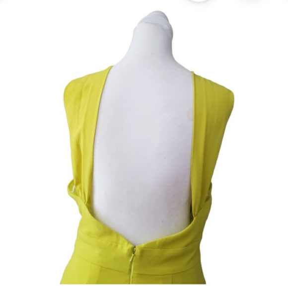 NWT Terani couture Women's 8 yellow open back front twist prom homecoming dress - Picture 5 of 9